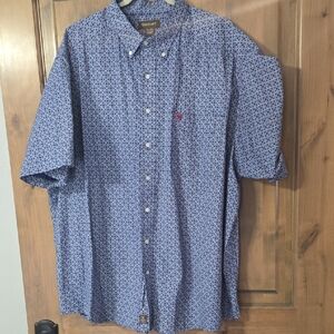 Ariat Blue Geometric Men's Casual Shirt